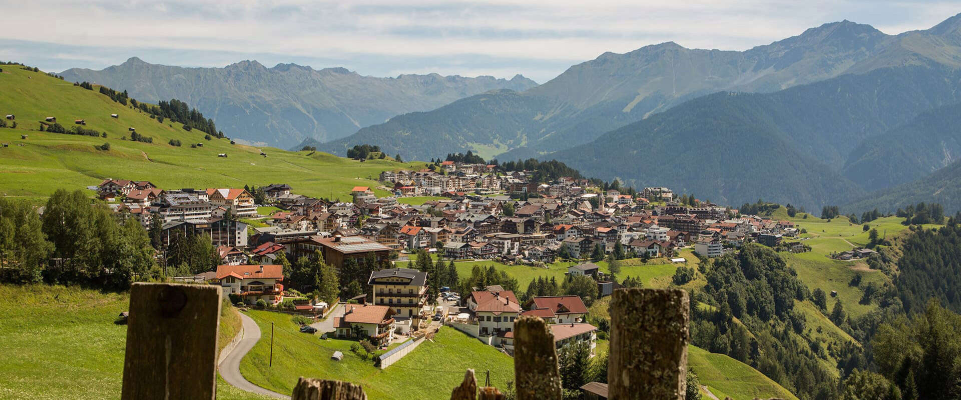 View of Serfaus in the summer